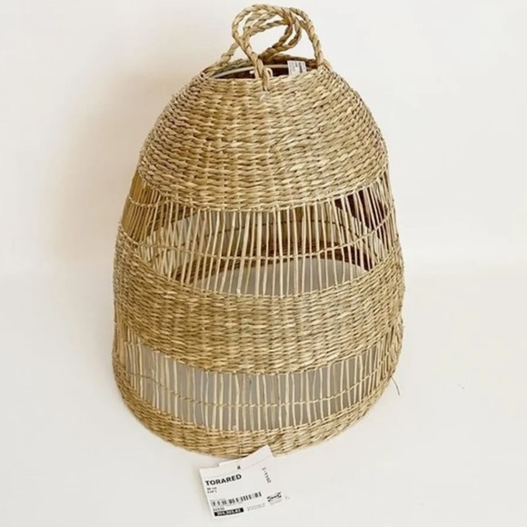 IKEA Accents Ikea Torared Pendant Lamp Shade Seagrass Handmade 4